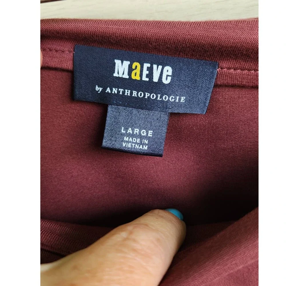 New NWOT Maeve For Anthropologie‎ Mauve Berry Mini Micro Skirt Size Large
